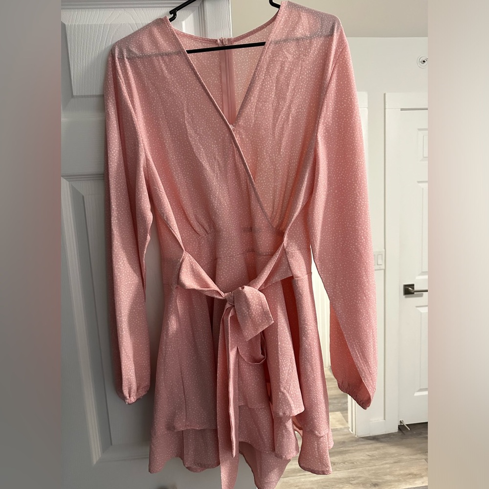 Pink and white delicate romper
